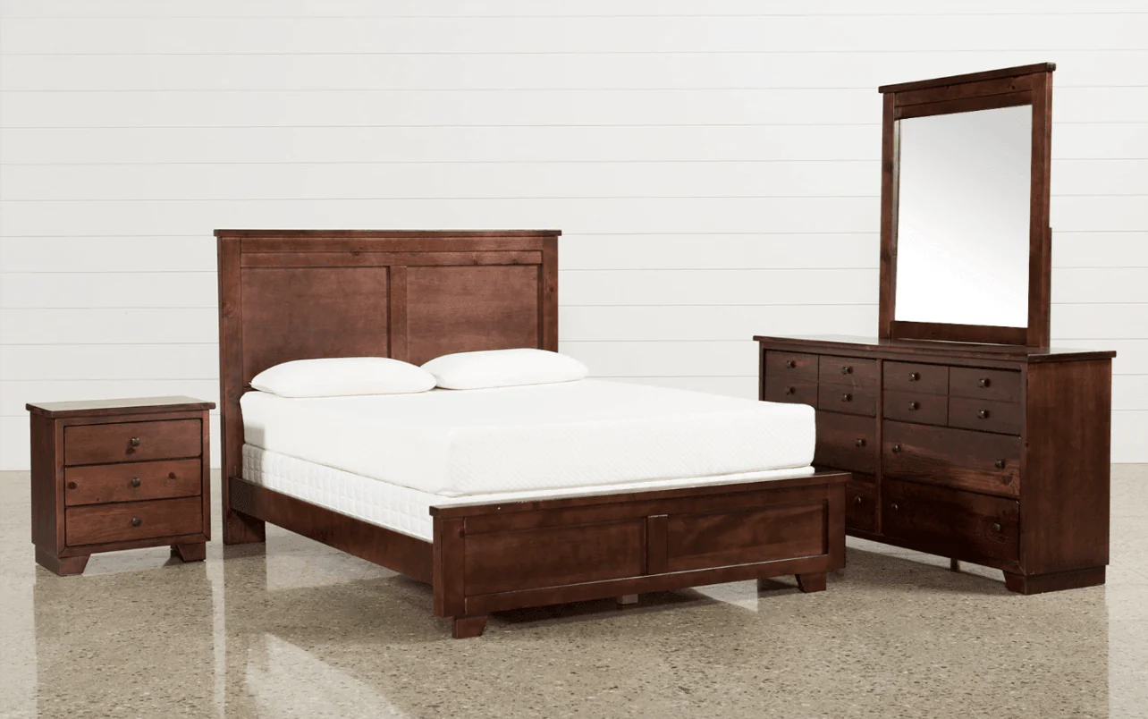 V1 Bed with optional bed side table & dresser
